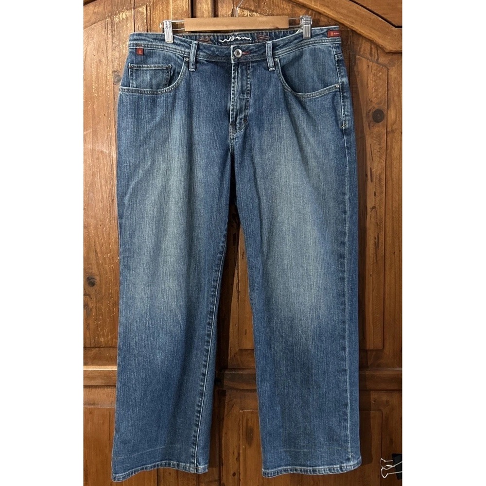 Mens Worn Brand Jeans Straight Leg‎ Denim Sz 36 36x30 Stretch